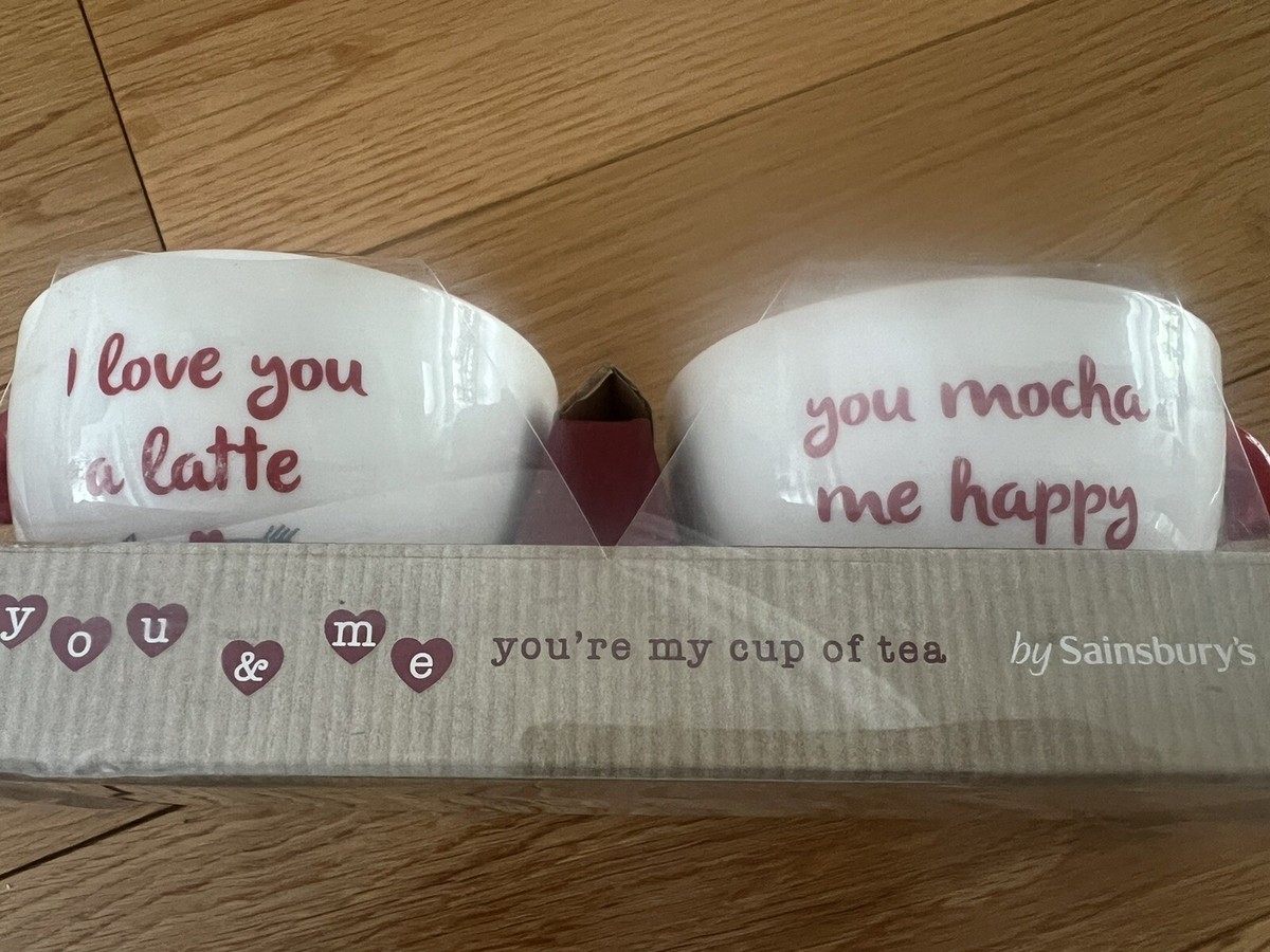 you me you're my cup of tea by Sainsbury's twin pack new heart