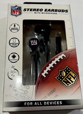 New York Giants Logo Stereo Ear Buds With Microphone