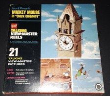 Vintage view master,talking,Mickey mouse, clock cleaners,Disney,3 reels,,boxed,