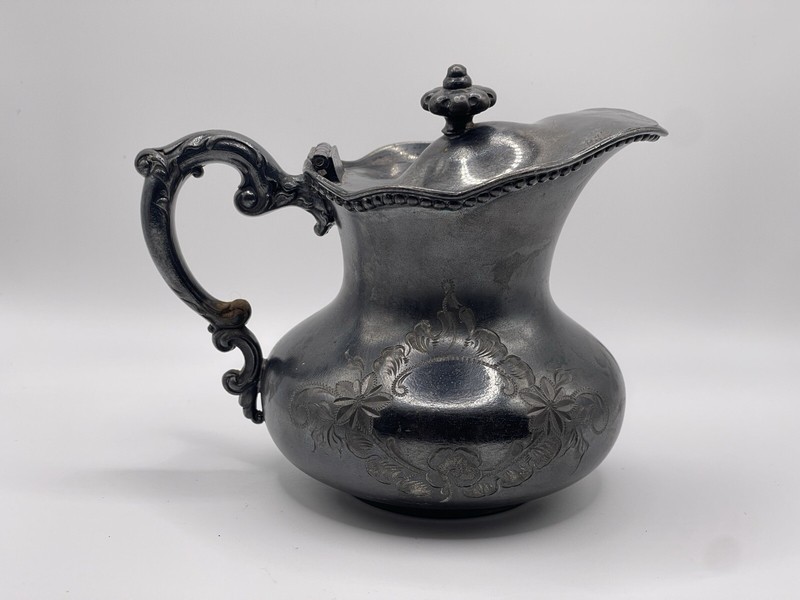 Vintage Homan Silverplate Co Lidded Creamer Pitcher