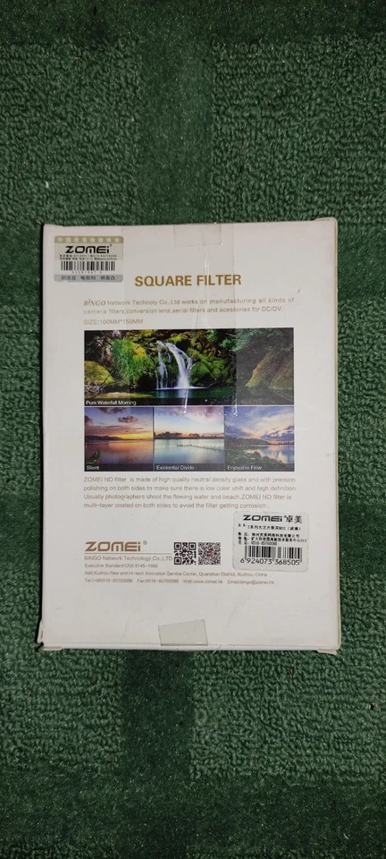 ZOMEI 150x100mm ND2(0.3) Pro Glass Soft Graduated Grey Square Filter  - Image 2 of 4