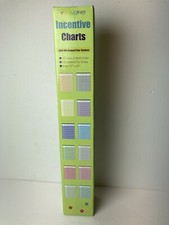Youngever 12 Pk Multi-Color Laminated Dry Erase Incentive Chart with 900 Sticker