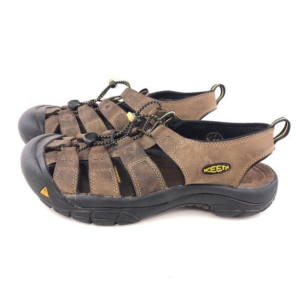 Sandali da trekking impermeabili Keen Newport da uomo taglia 10 EUR 43 pelle marrone outdoor