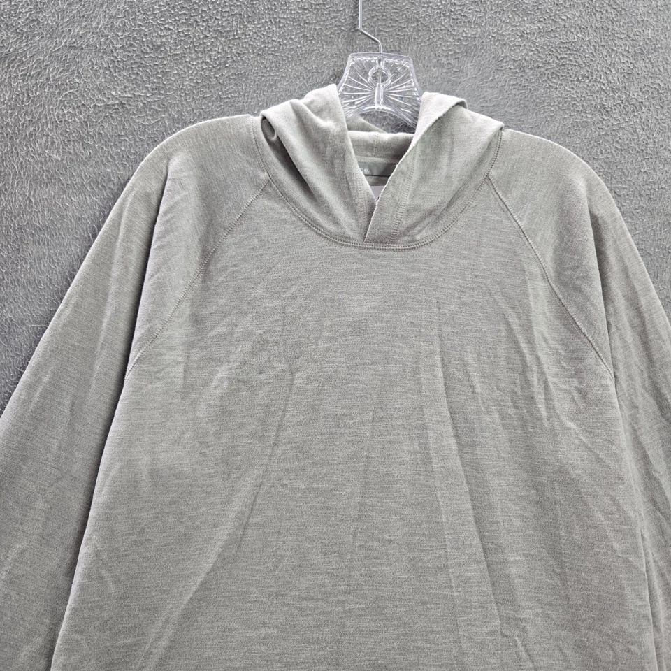 Vince Mujer Sudadera XL Gris Sudadera con Capucha Poliéster Algodón Manga Larga Pullover Foto 3 de 4