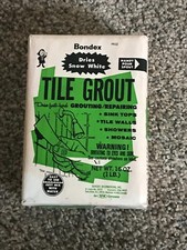 Bondex Tile Grout Dries Snow White SEALED Advertisement Looks Great Vintage