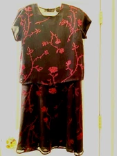 SHIPPING REDUCED Field Manor ELEGANT 2ps 5*QUALITY Skirt Suit 12  75% Silk Lined