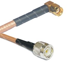 RG400 RP-SMA MALE ANGLE to TNC MALE RF Cable FAST-SHIP LOT