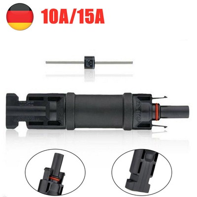 Solar PV Solardiodenstecker Solardiode Stecker Diode Solarmodul IP67, UL94-VO **