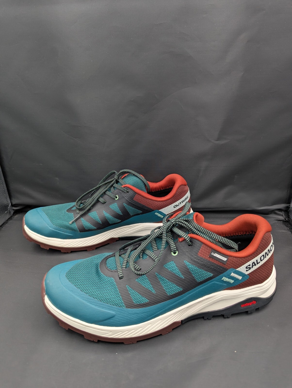 Salomon OutRise CSWP Clima Impermeabile Pino Ponderosa Escursionismo Uomo Taglia 10 5