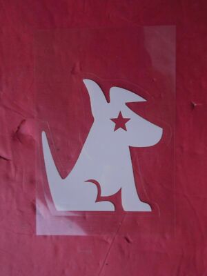 Sirius Satellite Radio Dog Window Decal White Adhesive sticker By Sirius xm