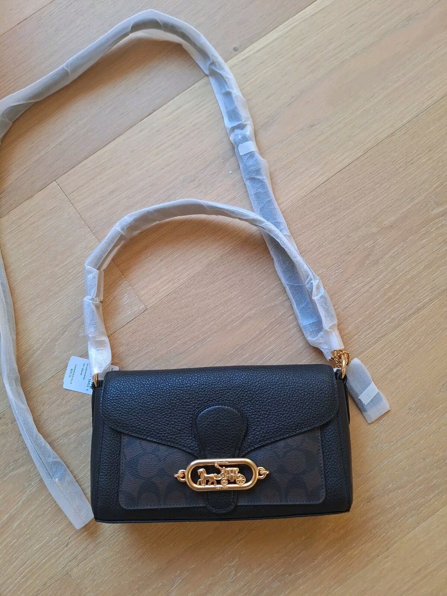NWT Coach F90782 Small Jade Shoulder Bag With Signature Canvas