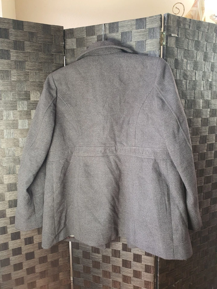 Motherhood Maternity Large 5 Button Up Gray Coat - Image 2 of 4