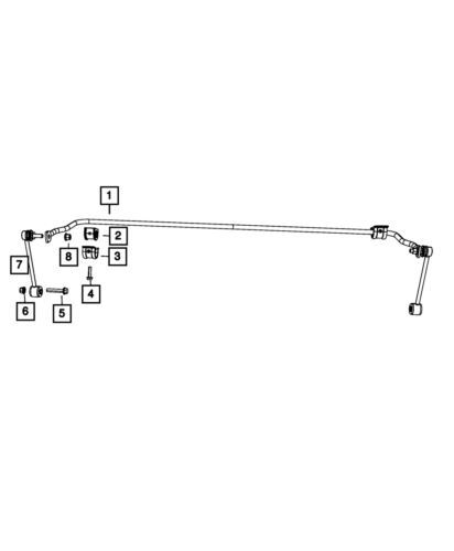 Retenedor de buje de barra estabilizadora para Jeep Wrangler 2001-2024 (N/P 52060014AA)