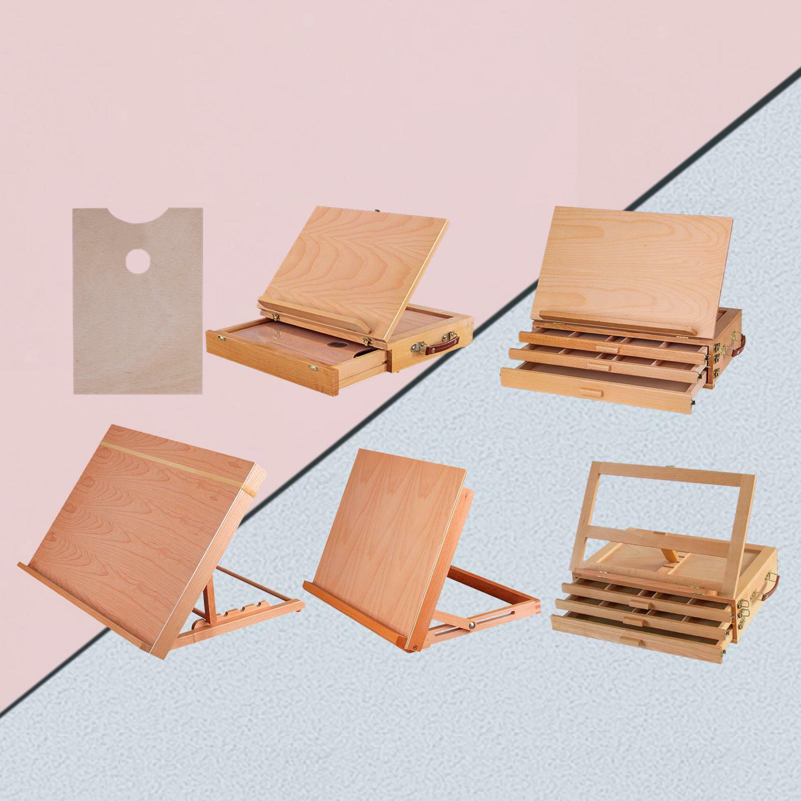 Wooden Desk Easel Table Desk Top Easel with Art Supply Storage eBay