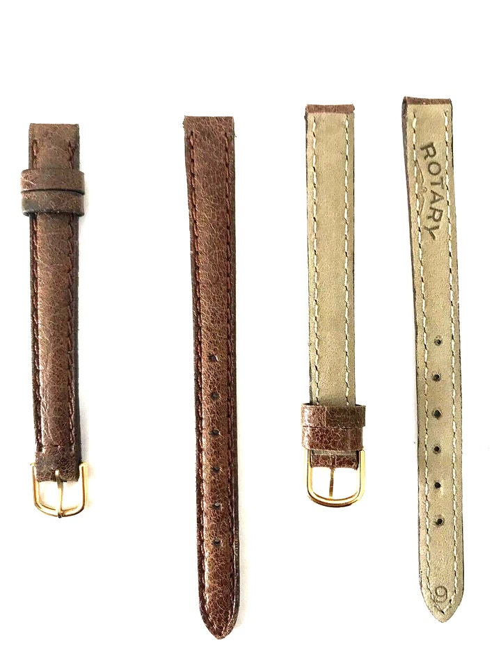 BRACELET MONTRE CUIR VEAU VERITABLE 9 MM MARRON - Photo 1/1
