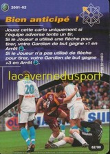 T62 BIEN ANTICIPE # CARTE WIZARDS FOOTBALL CHAMPIONS 2001 2002