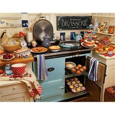 Paint By Numbers Adults kids Kitchen Scenery DIY Painting Kit 40x50CM Canvas