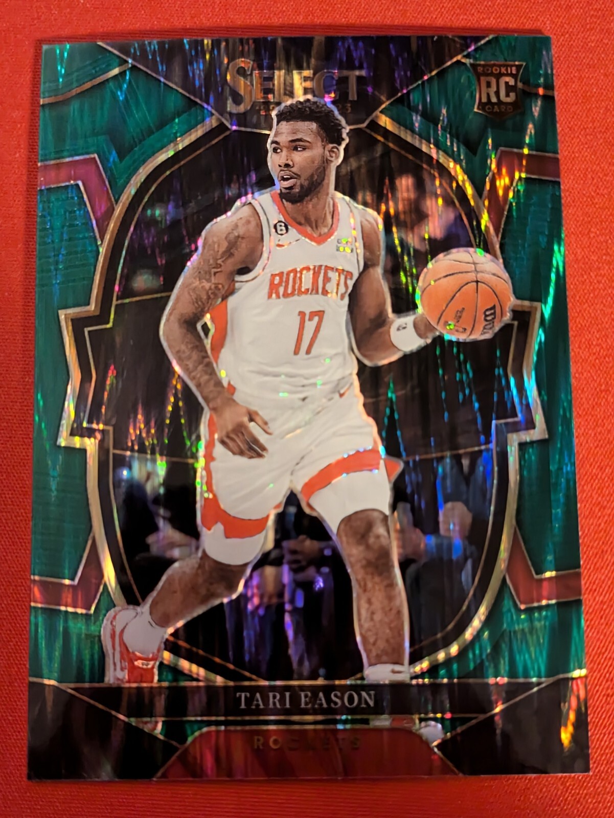 2022-23 #82 Tari Eason Panini Select Concourse Green Shock Prizm RC Rockets