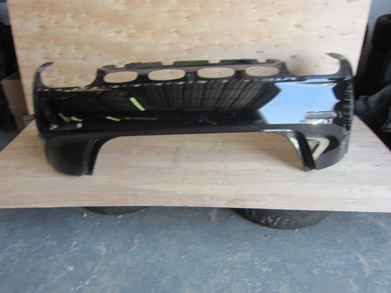 Maserati Ghibli OEM Rear Bumper. Black.. Part# 673004365, 2014-17