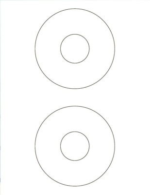 1500 CD DVD Laser Ink Labels - CD Template 5824 4.5