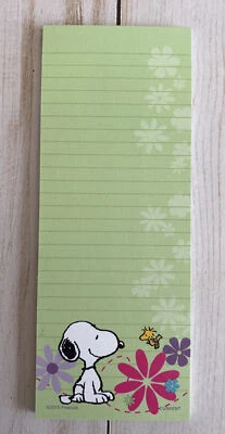 2021 PEANUTS WORLDWIDE LLC Snoopy Peanuts + Woodstock Flowers Note List Paper Pad Stocking Stuffer New Gift