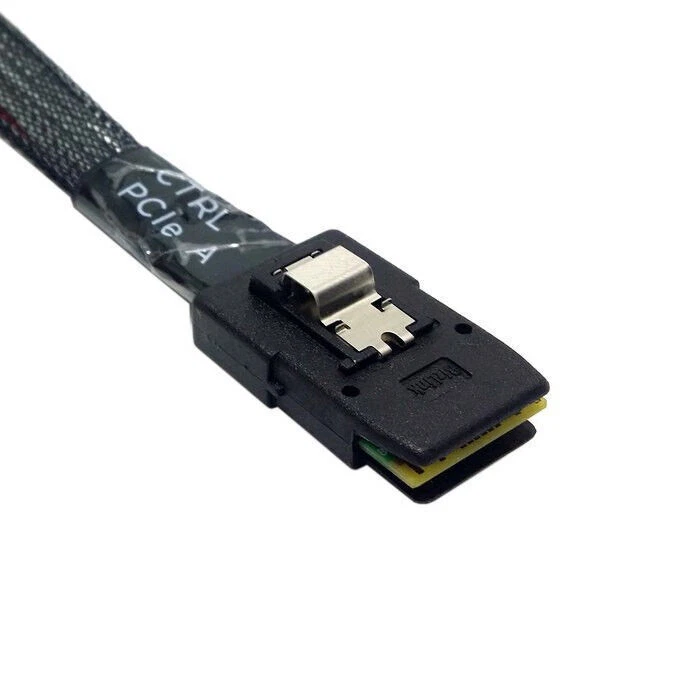 Ultra Slim Flat Left Angled 90 D Mini SAS 36pin SFF-8087 to 8087 Data Raid Cable - Image 4 of 4