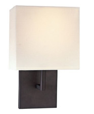 Kovacs 1-Light 11.25" Tall Wall Sconce w/ Square Shade P470-617 | Bronze