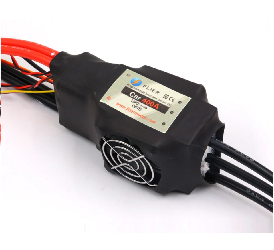 Contrôleur ESC Brushless 400A Pour Avion RC - 3 à 16S LiPo - Compatible R-Snake/Flyer - Noir