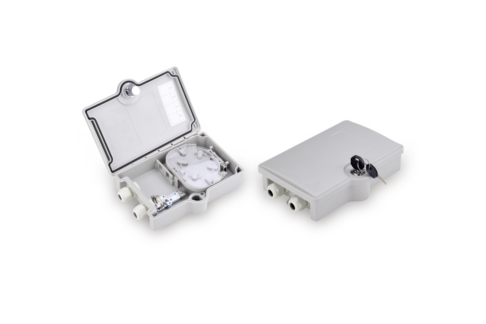 SCATOLA DA ESTERNO FTTH PER 2 ADATTATORI SC/SX O 2 LC/DX