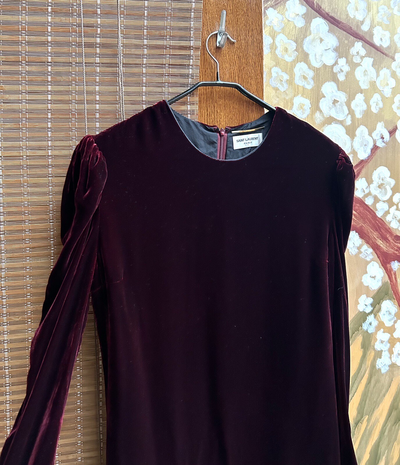 Mini abito Saint Laurent A I 2017 velluto seta taglia 42