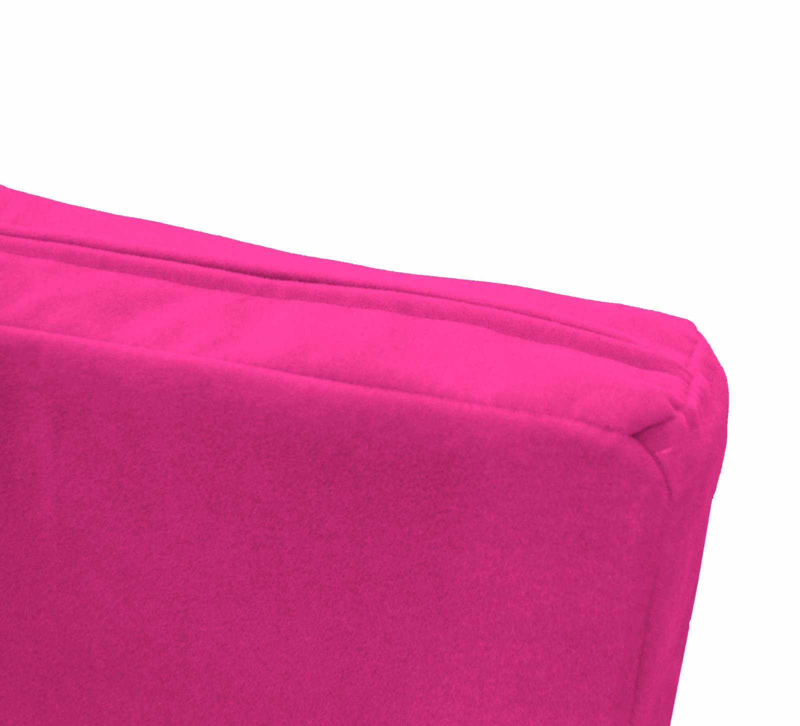 mb56t Fuschia Pink Flat Velvet Style 3D Box Thick Sofa Seat Cushion
