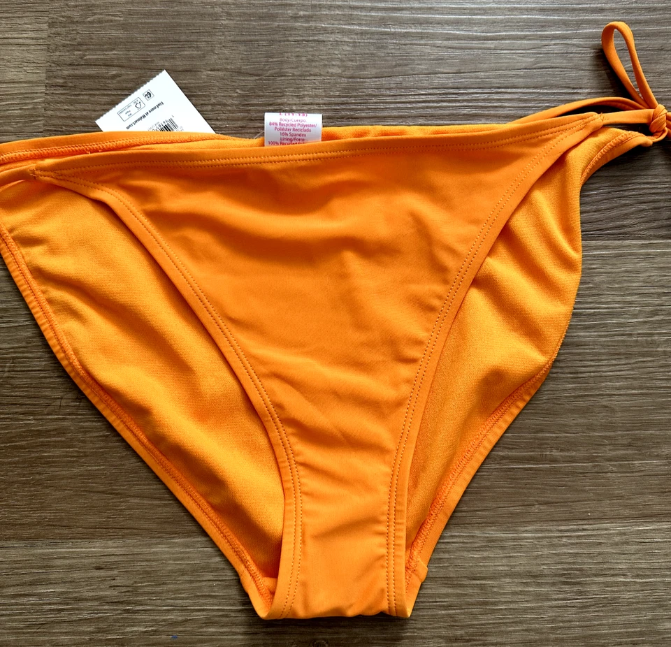 Corbata lateral sin límites descarada parte inferior de natación naranja lisa para junior grande 11-13 Foto 2 de 3