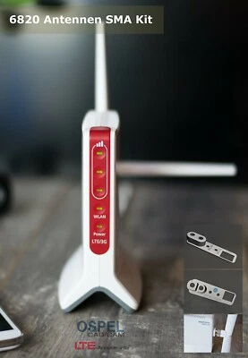 SMA Umbausatz für AVM Fritz!Box 6820 V3 für Antennen-Mod - ohne Antenne