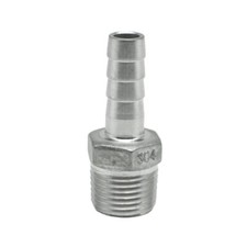 1/8" 1/4" 3/8" 1/2" -2" NPT Male 6-52mm Hose Barb 304 Stainless Pipe Fitting