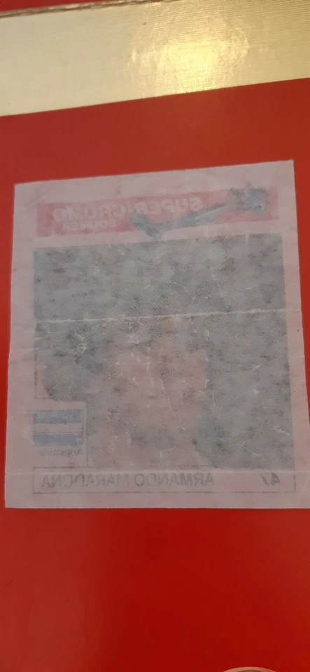 BOCA JUNIOR ARGENTINA MARADONA ROOKIE MUNDIAL 82 CHICLE BOOMER SUPER CARD RARO  - Imagen 4 de 4