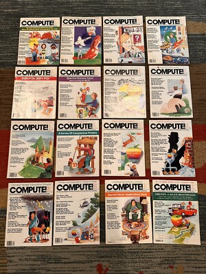 Large Lot Of 16-Compute! Computer Magazines August 1983- January 1985
