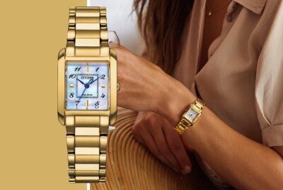 Citizen L Eco-Drive EW5602-81D Mother Of Pearl Analog Gold Tone