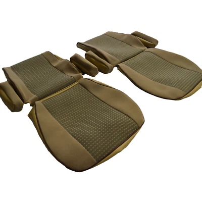 Volkswagen VW Transporter T25 de Van Caravane sur Mesure Tissu Beige Seat Covers - Photo 1/4