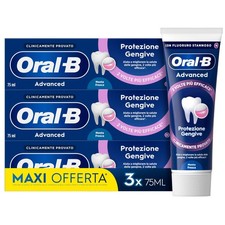 Oral B Dentifricio Advanced Protezione Gengive 3x75ml Dentifricio per Gengive