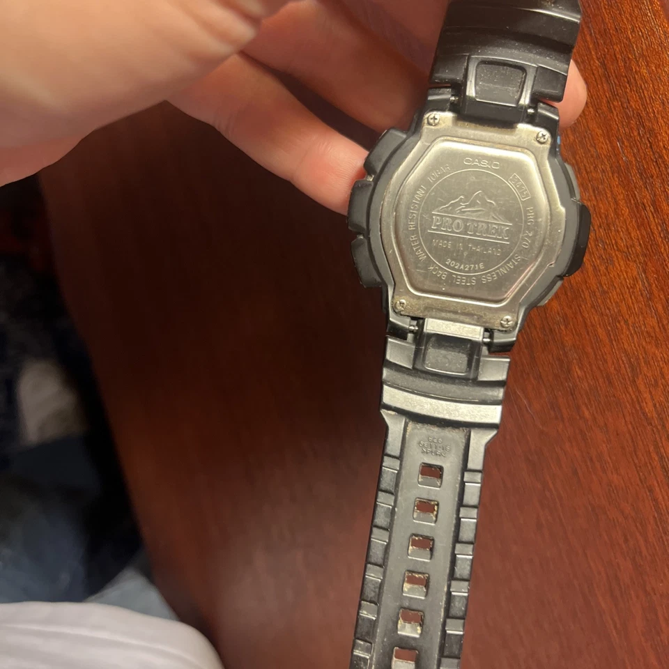 CASIO "ProTrek" (3415) PRG-270. Cronógrafo alarma. Brújula Resistente Solar Camping Senderismo Foto 2 de 3