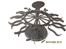 ANTIQUE REVOLVING CAST IRON RUBBER STAMP HOLDER MADE IN USA