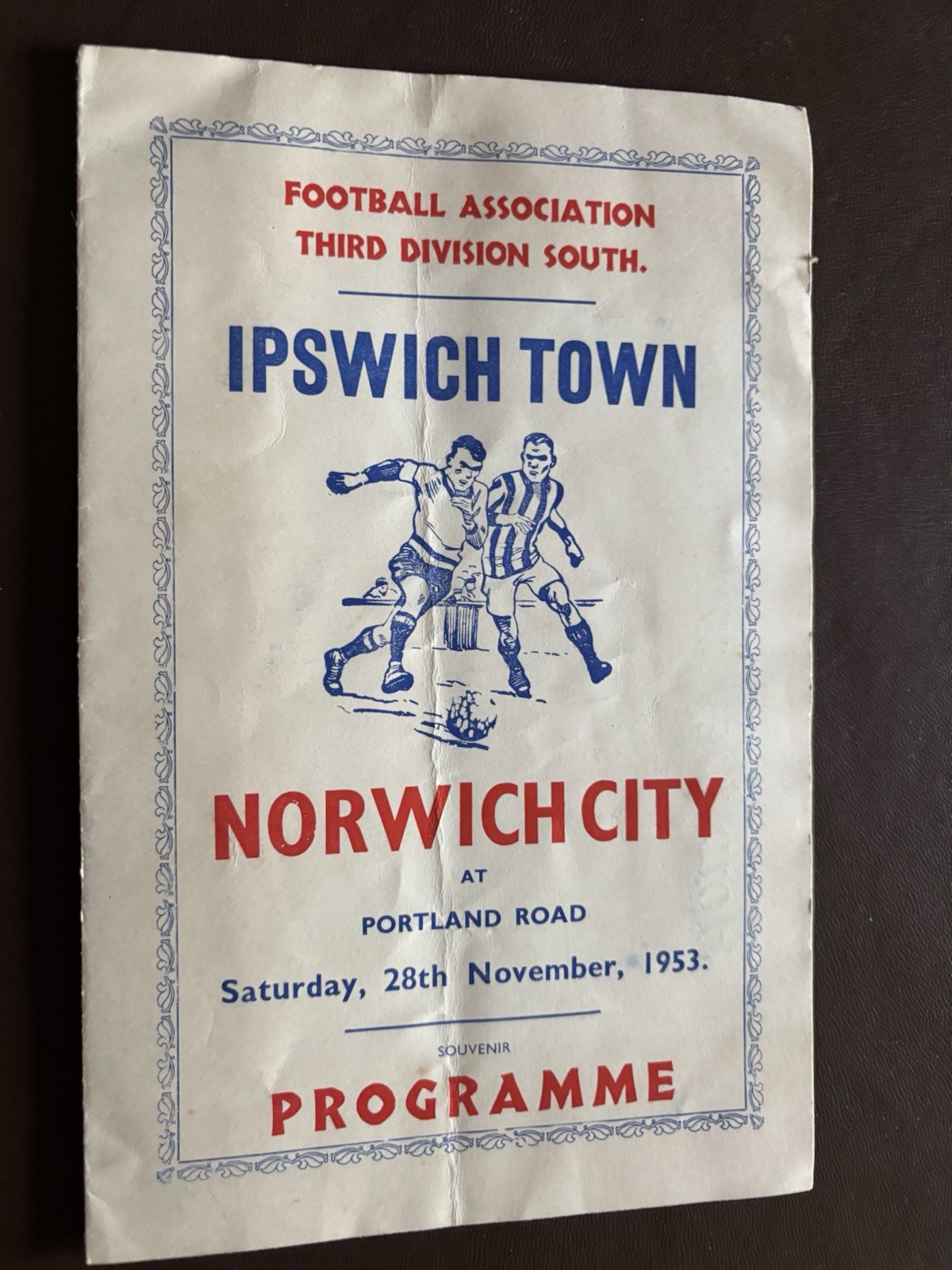 Ipswich Town V Norwich City Div 3 South  Football Programme  28/11/1953 PIRATE for sale on Ebay