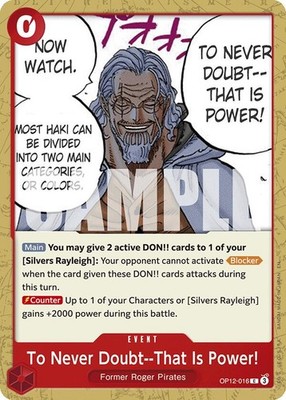 To Never Doubt--That Is Power! OP12-016 Legacy of the Master Regular