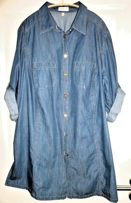 Jeansbluse / Longbluse / Tunika Gr. 48, ERFO