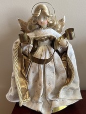 VINTAGE Pauline Leidel-Spreen WESTERN GERMANY 10" Tree Topper WAX ANGEL
