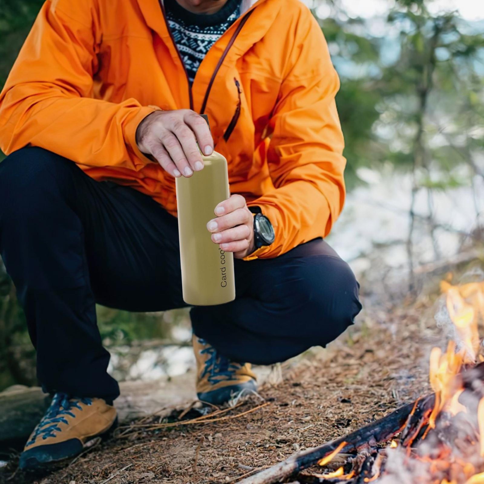 750ml Gas Oil Fuel Bottle Aluminum Alloy Alcohol Liquid Gas Oil Container Hiking