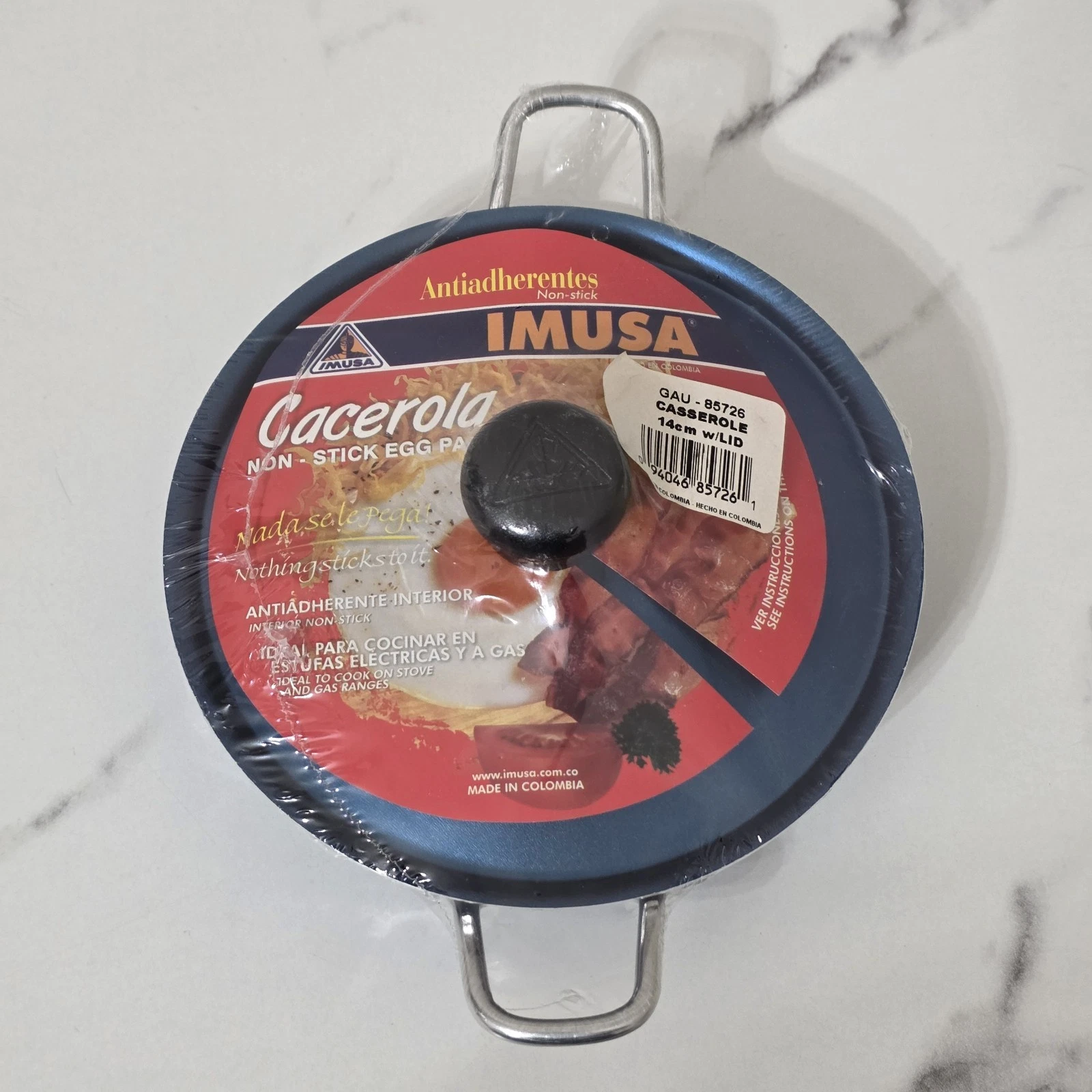 Imusa Nonstick Egg Pan With Lid 5.5"