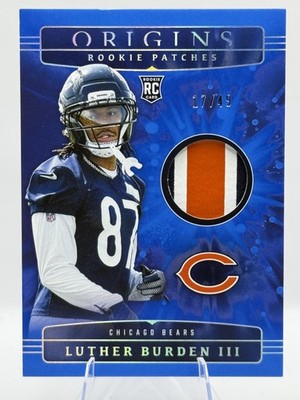 2025 Panini Origins Luther Burden Rookie Patches Blue #/49 #RPH-LBN Bears SN MEM