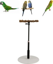 Bird Parrot Play Training Perch Stand Detachable Adjustable Tabletop Bird