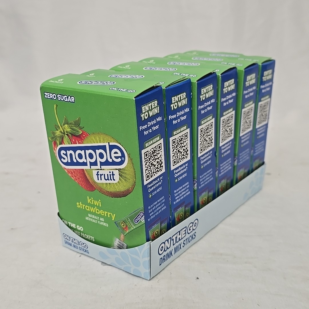 6 PACK 36 COUNT Snapple Kiwi Strawberry Zero Sugar Drink Mix